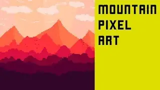 Mountain pixel illustration