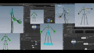Houdini character сreation.KineFX. Full Body IK . Skeleton Blend . Configure Joints.