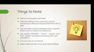 Importing a Word Document in Moodle