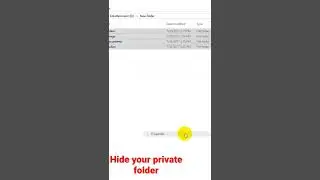 Hide your private folder