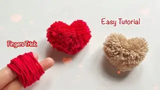 ADORABLE POMPOM HEART - QUICKLY TUTORIAL.