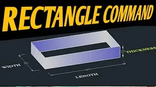 🔥RECTANGLE COMMAND Tutorial !! rectangle command in AutoCad!! 2D rectangle command!! auto cadd.