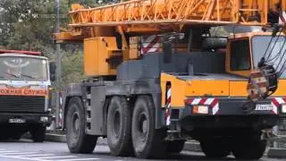 Самосвал с песком опрокинулся при съезде на Варшавское шоссе 14 10 15