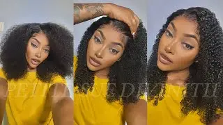 BEST BIG KINKY CURLY TRANSPARENT LACE FRONT WIG ft. Nadula Hair  | PETITE-SUE DIVINITII