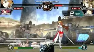 Dengeki Bunko Fighting Climax 1st Loketest - Misaka vs. Asuna #1