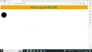 How to create circle using SVG tag in HTML