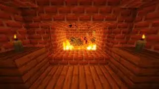 10 ЧАСОВ ПОДРЯД Горит камин в MINECRAFT! Высокое качество звука!