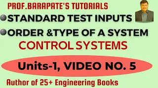 Standard test inputs for time domain analysis, Order and type of a system.