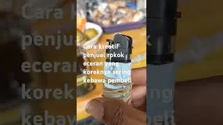 Cara kreatif penjual rokok eceran yang koreknya sering kebawa pembeli#jual #angkringan#marketing