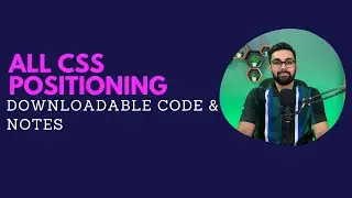 All types of CSS Positioning in 15 min easily (Hindi). How to position elements.
