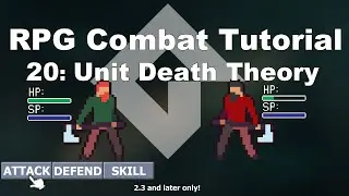 [GMS2] Make a Turn-based RPG Combat System in GameMaker Studio 2 (p.20 HP & Unit Death 1)| FunBox