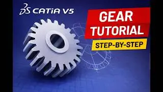 Catia V5 R20 Tutorial : How to MAKE A GEAR / Création Roue Dentée