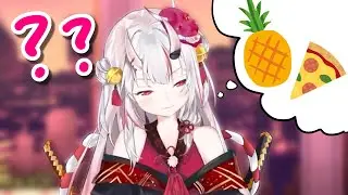 Ayame's opinion on pineapple pizza (ft. Yomi, Shion, Kiara)