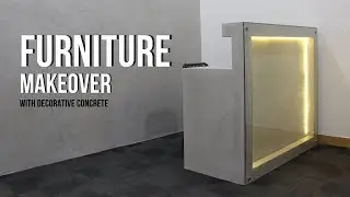 Give your furniture a bold makeover┃DIY Office Reception Table Making┃Decorative Concrete Applicatio