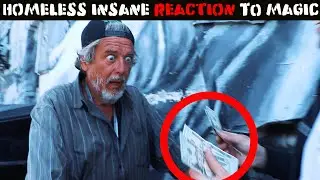 Homeless man in USA 🇺🇸Reacts to Magic -Julien Magic
