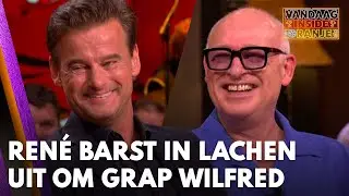 René barst in lachen uit om grap Wilfred: 'Dat vind ik zo leuk aan jou!' | VANDAAG INSIDE ORANJE