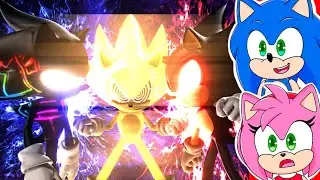 Sonic & Amy watch Hyper Sonic & Dark Sonic.EXE VS Fleetway Super Sonic Finale Animation ソニック v. ソニック