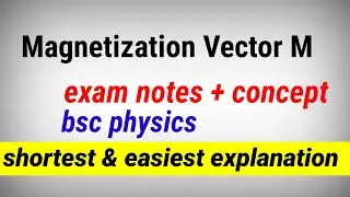magnetisation vector || magnetisation || bsc physics || bindas physics