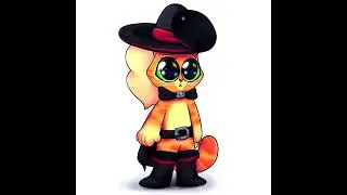 GATO CON BOTAS "CUTE" #shorts #animation #parpadeo #ibispaint #flipaclip #pussinboots #gatoconbotas