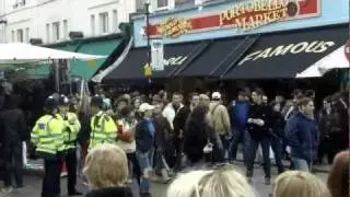 A walk round the famous Portobello Market in Notting Hill, London UK (HD)