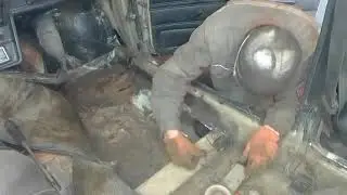 ВАЗ 2106 замена днища богажника замена лодочки под запаску