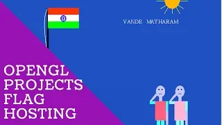 Flag Hoisting OpenGL Projects C/C++ Program