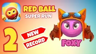 Red Ball Super Run - Gameplay Walkthrough Part #2 - Foxy New Record (iOS, Android)