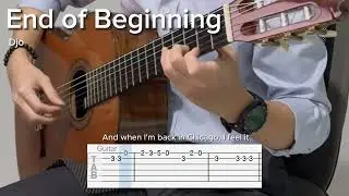 End of Beginning by Djo (EASY Guitar Tab)