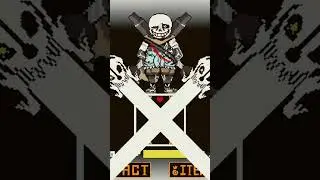 Ink sans phase 3 [EASY MODE] First attack.