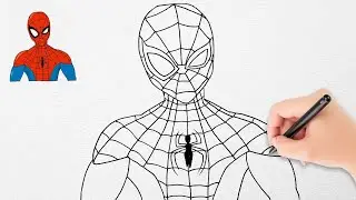 Easy Way to Draw Spider Man || Using Markers Only