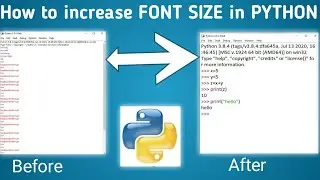 How to increase font size in python!! How to change txt size in python