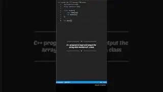 C++ program to input and output the array data member in class|private access specifier| 