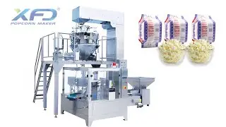 XFD Fully Auto Microwave Popcorn Packaging Machine System with Pillow Bag Packing Machine