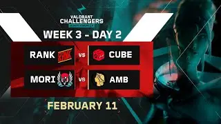 🔴 Day 6 | Week 3 | CHALLENGERS NA | Swiss Stage | [ RANK VS CUBE] - [ MORI vs AMB]