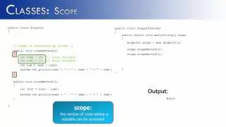 Classes Part 10: Scope (Java)