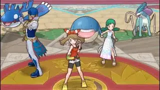 Pokemon Masters EX 5/5 May & Wailmer Showcase Vs Max Hp & Spdef Champion Stadium
