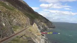 Passengers trains on the Bray Head Line, County Wicklow, Ireland