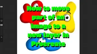 How to move part of an image from one layer to another in #Procreate #tutorial