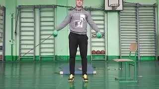 Колове тренування. Інвентар СТІЛЕЦЬ, ГАНТЕЛІ, СЕКУНДОМІР.