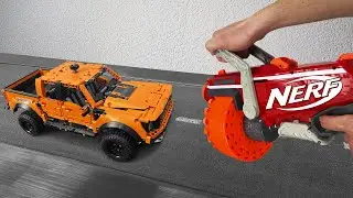 Ford F-150 Raptor VS Nerf Gun on Treadmill – Lego Technic CRASH Test