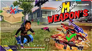 FREE FIRE But 'M' Name Gun Only Challenge 🤯♥️ | 1 VS 4 OverPower 20 KILLS 😱 - Neel Gaming