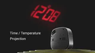 EXPLORE SCIENTIFIC Radio-controlled Projection Alarm Clock with two Alarms and Temperature Display