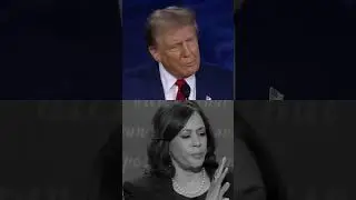 Donald Trump attempts to throw Kamala Harris’ famous “I’m speaking” moment back at her #shorts