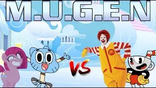 MUGEN Battle 217: Gumball and Pinkamena vs Ronald MCDonald and Cuphead