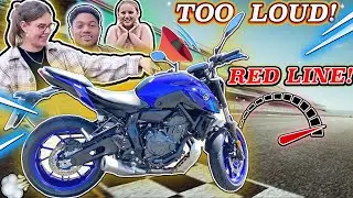BRAND NEW! MT-07 2022... GETS REV BOMBED BY GIRLFRIEND😵💣