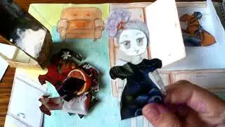39 Виолетта пересчитывает платья и развешивает их на плечики.