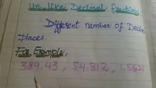 un like Decimal Fractions | Convert Each Of the Following into un like Decimals |