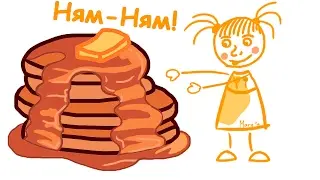 Как нарисовать блины. Рисование для новичков.
