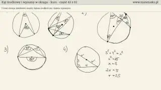 Central and inscribed angles in a circle - course
