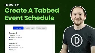 How To Create A Tabbed Conference Event Daily Schedule In Divi